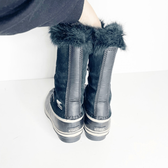 Sorel Joan of Arctic II Youth Snow Boots Black Dove mid calf YOUTH 4 WOMENS 5 - Picture 3 of 5
